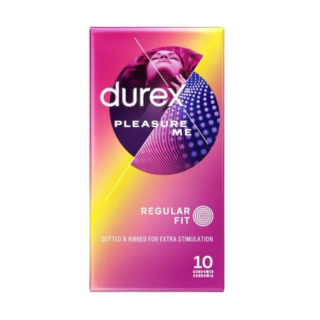 ديوركس بليجر مي | Durex Pleasure Me واقي ذكري محفز بالنقاط والخطوط – 10 قطع