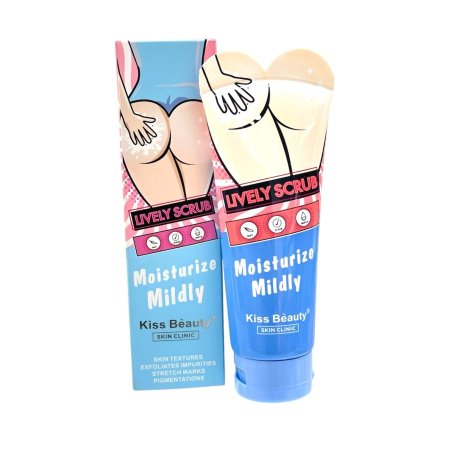 مقشر مرطب لطيف للعناية بمظهر الأرداف – 120 مل Kiss Beauty Lively Scrub – 120ml